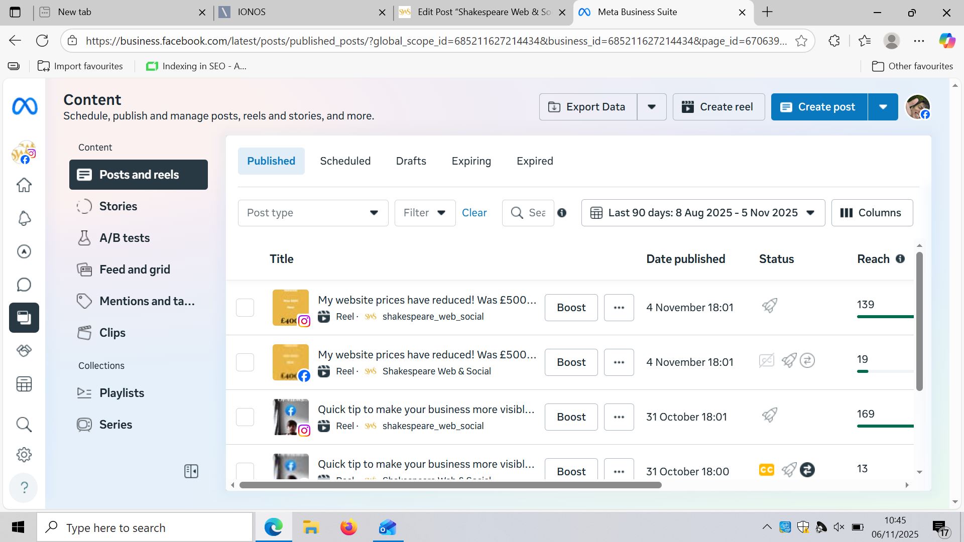Image of Shakespeare Web & Social's Meta Business Suite